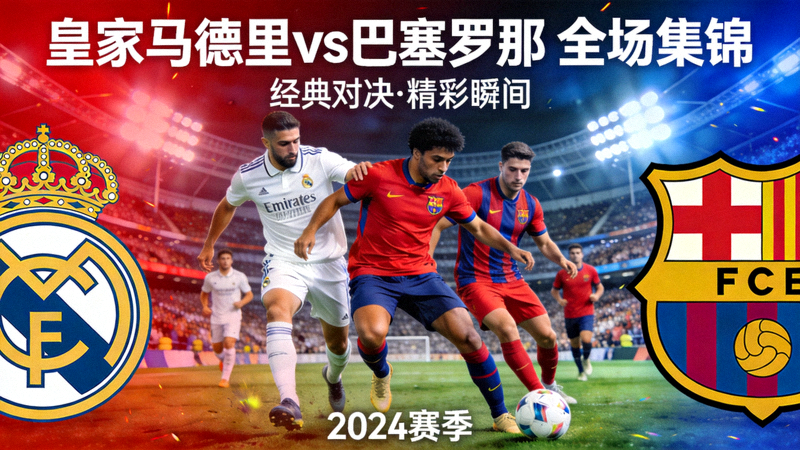 皇家马德里对阵巴塞罗那全场集锦封面图